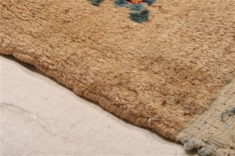 Kerman Beige Hand Knotted 99 X 141 Area Rug 100-23982 Image 8