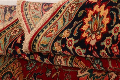 Tabriz Red Hand Knotted 99 X 130 Area Rug 100-23983 Image 5