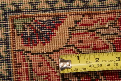 Tabriz Red Hand Knotted 99 X 130 Area Rug 100-23983 Image 7