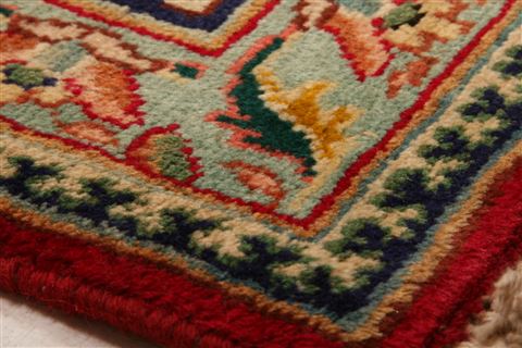 Tabriz Red Hand Knotted 99 X 130 Area Rug 100-23983 Image 9