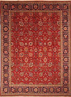Tabriz Red Hand Knotted 9'9" X 13'0"  Area Rug 100-23983