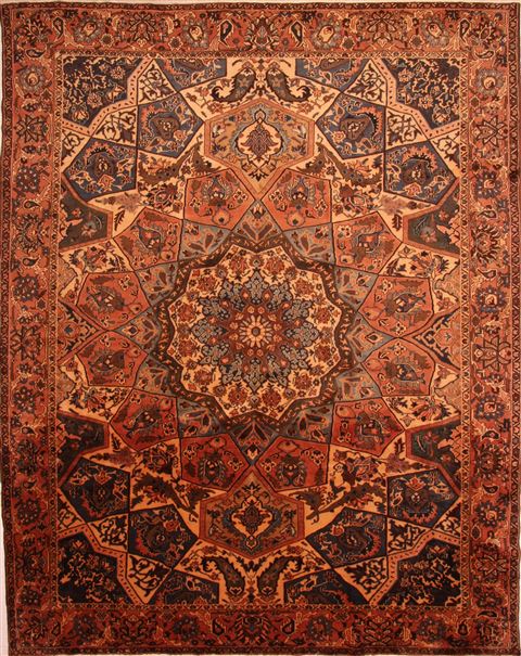 Bakhtiar Brown Hand Knotted 106 X 136 Area Rug 253-23985 Image 0