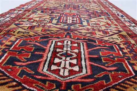 Karajeh Yellow Runner Hand Knotted 37 X 710 Area Rug 250-23988 Image 11