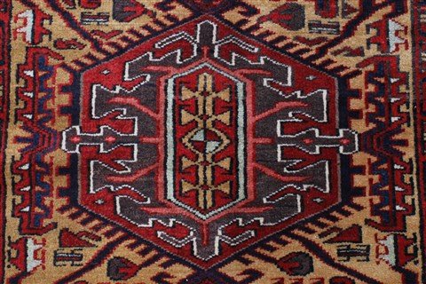 Karajeh Yellow Runner Hand Knotted 37 X 710 Area Rug 250-23988 Image 3