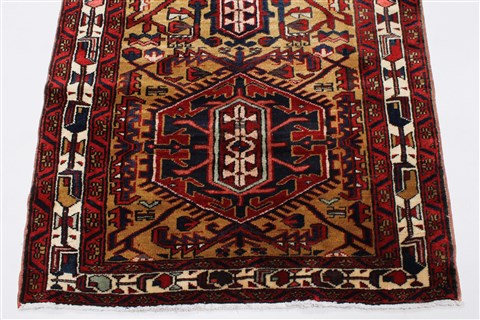 Karajeh Yellow Runner Hand Knotted 37 X 710 Area Rug 250-23988 Image 4