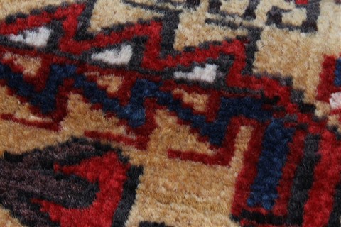 Karajeh Yellow Runner Hand Knotted 37 X 710 Area Rug 250-23988 Image 6