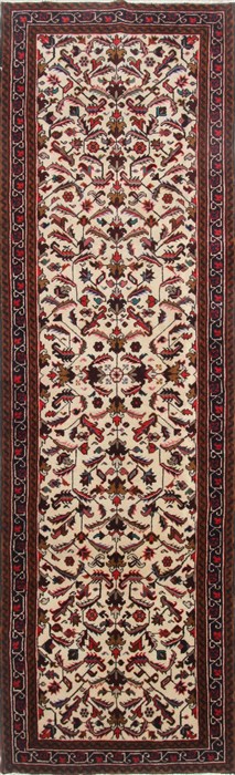 Kashan Beige Runner Hand Knotted 35 X 1011 Area Rug 250-23990 Image 0
