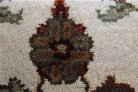 Agra Beige Runner Hand Knotted 26 X 140 Area Rug 250-23991 Image 9