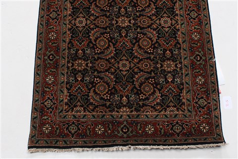 Herati Blue Runner Hand Knotted 27 X 200 Area Rug 250-23992 Image 6