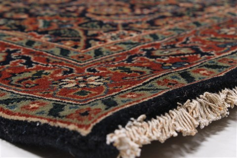 Herati Blue Runner Hand Knotted 27 X 200 Area Rug 250-23992 Image 8