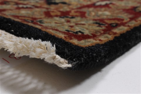 Agra Black Runner Hand Knotted 27 X 182 Area Rug 250-23993 Image 5