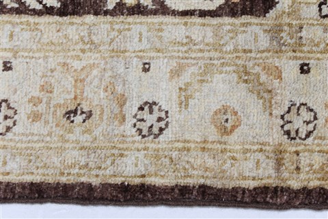 Pishavar Brown Runner Hand Knotted 27 X 1710 Area Rug 250-23998 Image 3