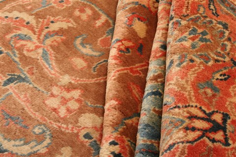 Sarouk Yellow Hand Knotted 1010 X 1210 Area Rug 100-24003 Image 4