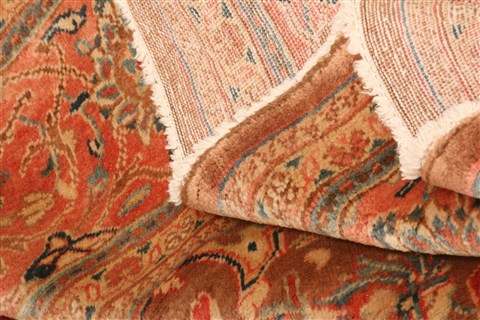 Sarouk Yellow Hand Knotted 1010 X 1210 Area Rug 100-24003 Image 5