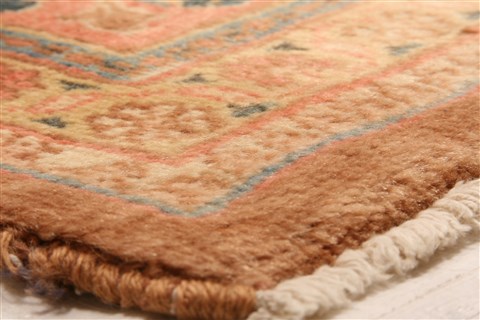 Sarouk Yellow Hand Knotted 1010 X 1210 Area Rug 100-24003 Image 9