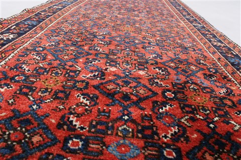 Hamedan Red Runner Hand Knotted 211 X 162 Area Rug 250-24011 Image 2