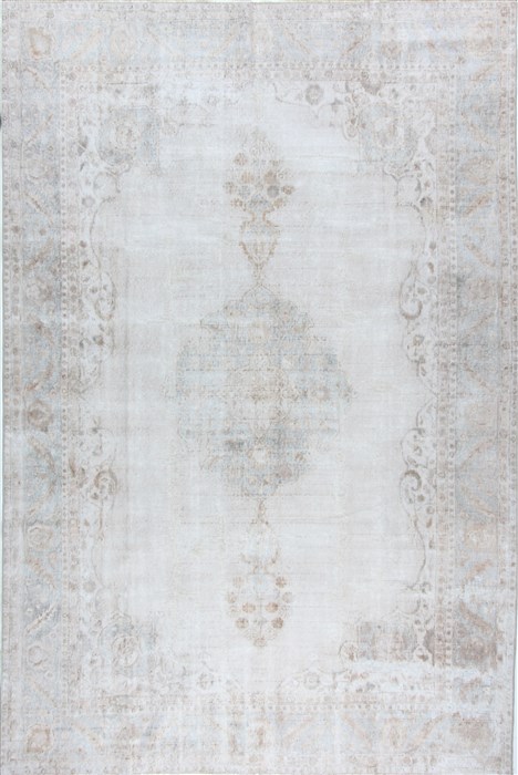 Modern White Hand Knotted 711 X 115  Area Rug 300-24013 Image 0