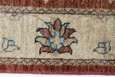 Ziegler Brown Runner Hand Knotted 26 X 198 Area Rug 250-24031 Image 3