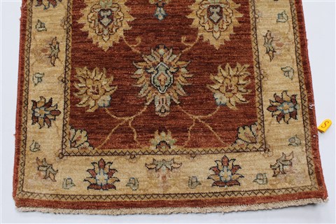 Ziegler Brown Runner Hand Knotted 26 X 198 Area Rug 250-24031 Image 5