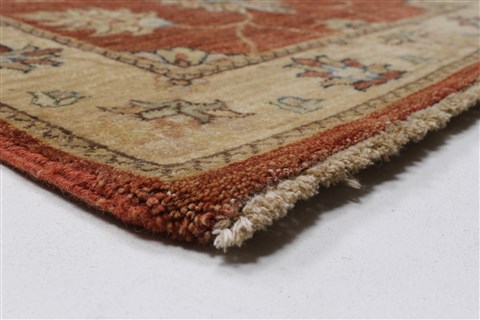 Ziegler Brown Runner Hand Knotted 26 X 198 Area Rug 250-24031 Image 6