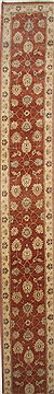 Ziegler Brown Runner Hand Knotted 2'6" X 19'8"  Area Rug 250-24031