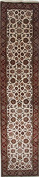 Jaipur Beige Runner Hand Knotted 4'0" X 17'10"  Area Rug 250-24040