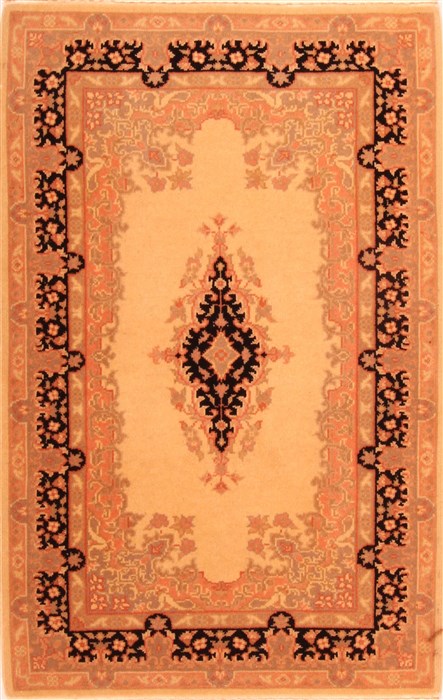 Tabriz Brown Hand Knotted 28 X 42  Area Rug 253-24050 Image 0