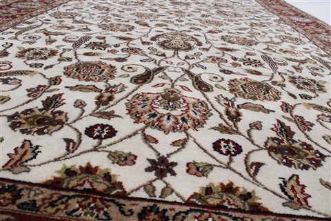 Jaipur White Runner Hand Knotted 51 X 101 Area Rug 250-24051 Image 1