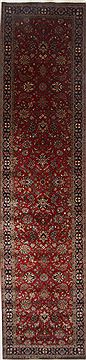 Tabriz Red Runner Hand Knotted 4'0" X 16'5"  Area Rug 250-24063