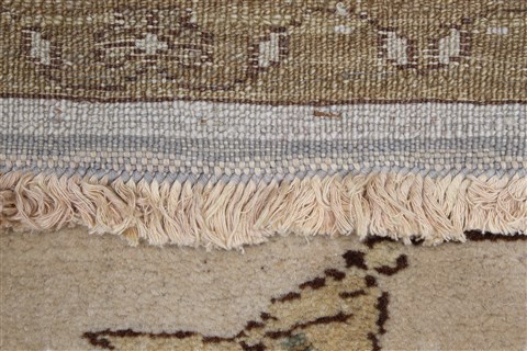 Chobi Beige Runner Hand Knotted 310 X 106 Area Rug 250-24064 Image 11
