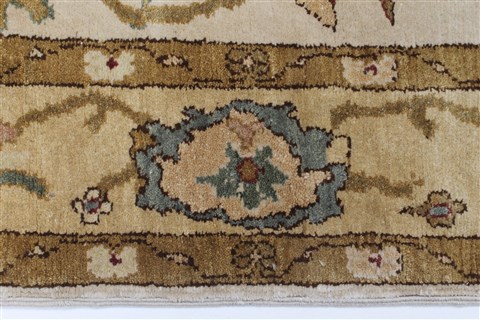 Chobi Beige Runner Hand Knotted 310 X 106 Area Rug 250-24064 Image 2