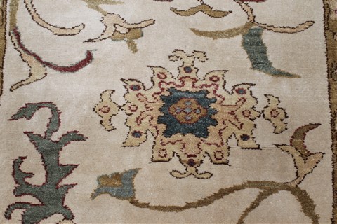 Chobi Beige Runner Hand Knotted 310 X 106 Area Rug 250-24064 Image 3