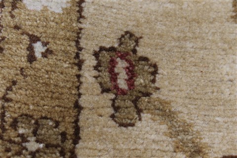 Chobi Beige Runner Hand Knotted 310 X 106 Area Rug 250-24064 Image 6
