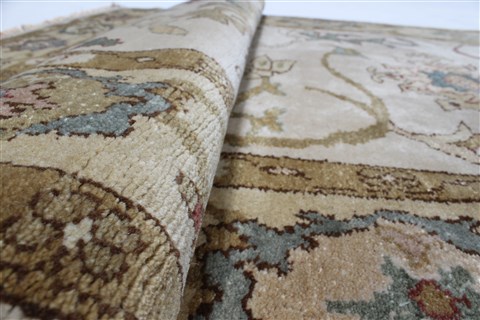Chobi Beige Runner Hand Knotted 310 X 106 Area Rug 250-24064 Image 9