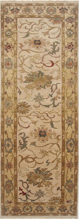 Chobi Beige Runner Hand Knotted 310 X 106 Area Rug 250-24064 Image 0