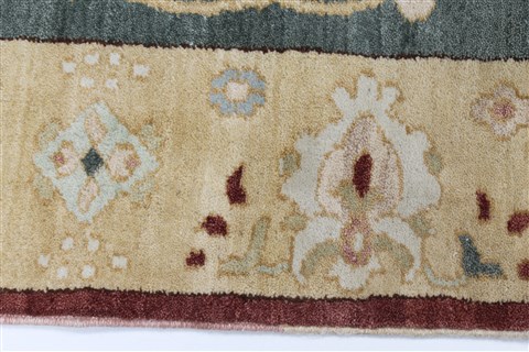 Chobi Green Runner Hand Knotted 38 X 119 Area Rug 250-24069 Image 3