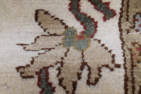 Chobi Beige Runner Hand Knotted 40 X 121  Area Rug 250-24088 Image 10