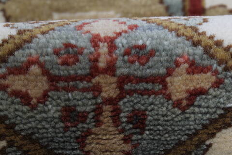 Chobi Beige Runner Hand Knotted 40 X 121  Area Rug 250-24088 Image 11