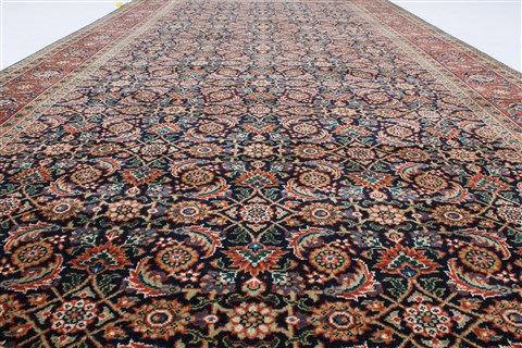 Herati Blue Runner Hand Knotted 52 X 911 Area Rug 250-24096 Image 2