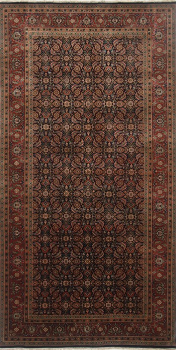 Herati Blue Runner Hand Knotted 52 X 911 Area Rug 250-24096 Image 0