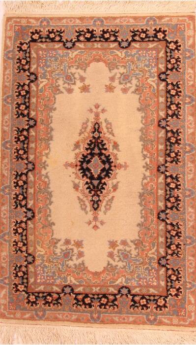 Tabriz Beige Hand Knotted 28 X 42  Area Rug 253-24103 Image 0