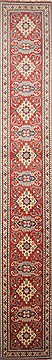 Pakistani Kazak Red Runner 16 to 20 ft Wool Carpet 24107