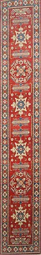 Pakistani Kazak Red Runner 16 to 20 ft Wool Carpet 24111