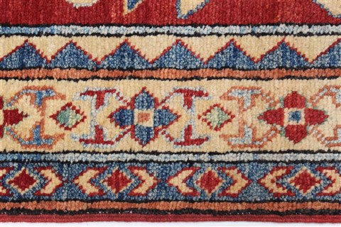 Kazak Red Runner Hand Knotted 29 X 193 Area Rug 250-24120 Image 1