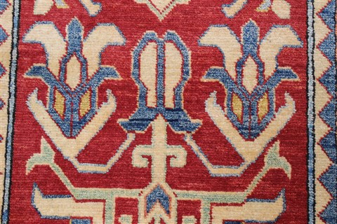 Kazak Red Runner Hand Knotted 29 X 193 Area Rug 250-24120 Image 2