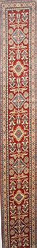 Kazak Red Runner Hand Knotted 2'9" X 19'3"  Area Rug 250-24120