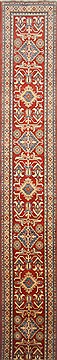 Kazak Red Runner Hand Knotted 2'10" X 19'0"  Area Rug 250-24121