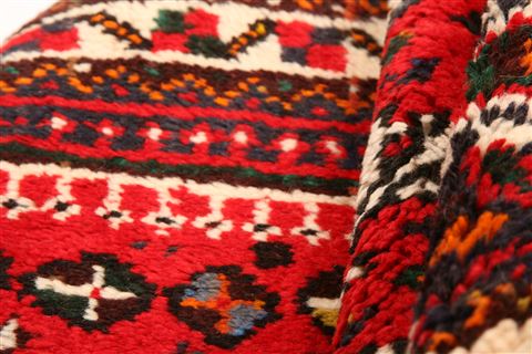 Shiraz Red Hand Knotted 27 X 37  Area Rug 253-24133 Image 4