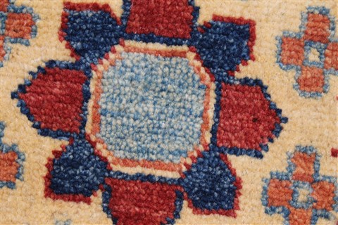 Kazak Red Runner Hand Knotted 211 X 194 Area Rug 250-24140 Image 7