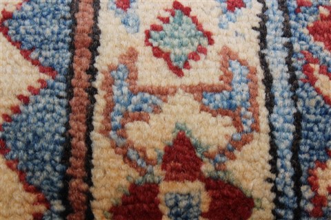 Kazak Red Runner Hand Knotted 211 X 194 Area Rug 250-24140 Image 8